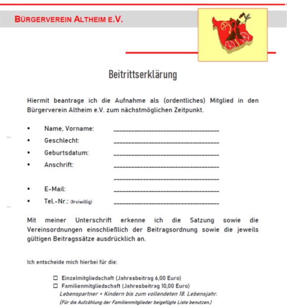 Titelseite Beitritt