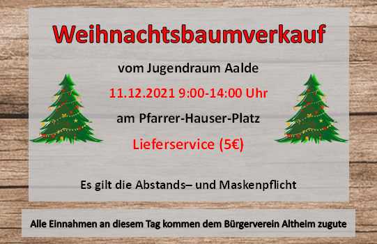 Flyer Weihnachtsbaumverkauf21