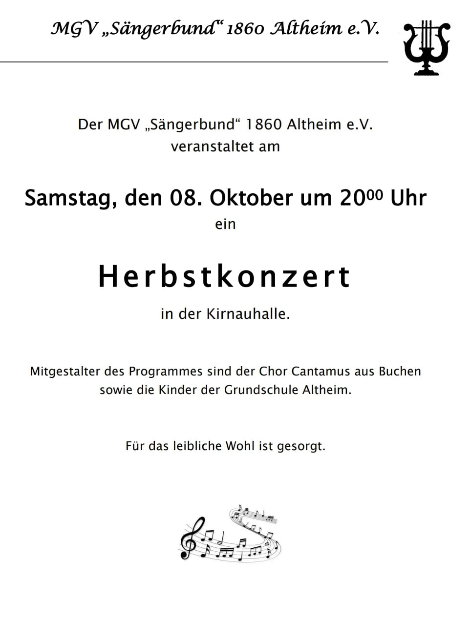 Konzert MGV Herbst 2022