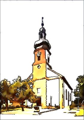 kirche gemalt